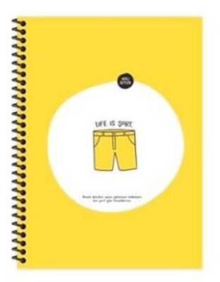 Hisli Şeyler 18,5x25 80 Yaprak Kareli Karton Kapak Hafif Kağıt Stickerli Def.- Şort - 1