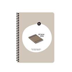 Hisli Şeyler Bi Salın Defter Çizgili Spiralli Plastik Kapak Stickerlı 80 Yaprak 18.5x25 Cm - 1