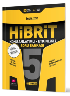 Hız Yayınları 5. Sınıf Hibrit İngilizce Soru Bankası - 1