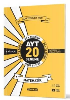 Hız Yayınları AYT Matematik 20 li İkinci Dönem Deneme 6. Kitap - 1