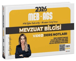 2026 MEB-AGS Mevzuat Bilgisi Video Ders Notları - 1