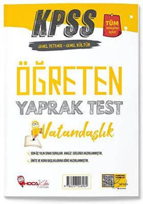 Hoca Kafası Yayınları Hoca Kafası KPSS Vatandaşlık Öğreten Yaprak Test - 1
