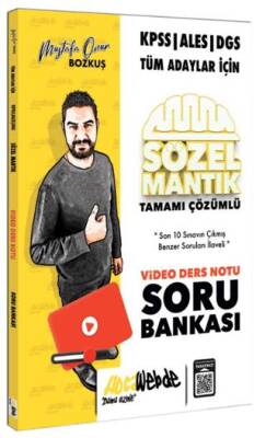HocaWebde Yayınları 2024 KPSS - ALES - DGS Sözel Mantık Video Ders Notu ve Soru Bankası - 1