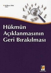 Hükmün Açıklanmasının Geri Bırakılması - Adalet Yayınevi