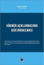Hükmün Açıklanmasının Geri Bırakılması - Adalet Yayınevi