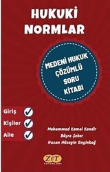 Zet Yayınları Hukuki Normlar Medeni Hukuk Çözümlü Soru Kitabı - Zet Yayınları