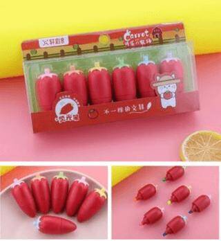 İbiş Kırmızı Havuç Şekilli Forforlu Kalem 6 Renk XC-091 - 1