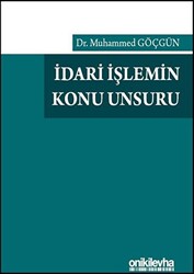 İdari İşlemin Konu Unsuru - On İki Levha Yayınları