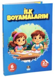 İlk Boyamalarım Renkli ve Çıkartmalarla Beraber 6 Kitap Set 2+Yaş - Mercan Okul Yayınları