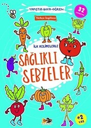 İlk Kelimelerle Sağlıklı Sebzeler - Yapıştır-Boya-Öğren - Cik Cik Yayınları