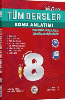 İlk Önce Yayıncılık İlk Önce Yayıncılık 8. Sınıf Tüm Dersler Konu Anlatımı - 1