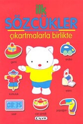 İlk Sözcükler Çıkartmalarla Birlikte - Kırmızı - Çiçek Yayıncılık
