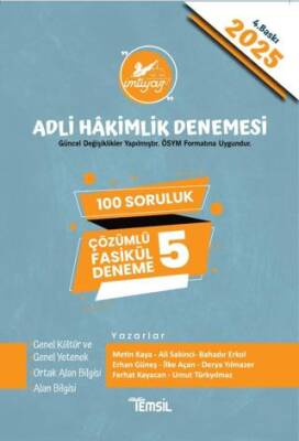 İmtiyaz Adli Hakimlik Sınavı Çözümlü 5 Deneme - 1