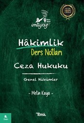 İmtiyaz Ceza Hukuku Genel Hükümler Hakimlik Ders Notları - Temsil Kitap