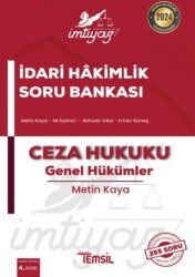 İmtiyaz İdari Hakimlik Soru Bankası Ceza Hukuku - Genel Hükümler - Temsil Kitap