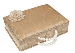 İnci Serisi Ahşap Kadife Kaplamalı Plaket Kutu + Çanta Boy Arapça Kadife Kuran + Cam İnci Tesbih + Namaz Başörtüsü + Pleksi Ayraç Hediye Seti Gold 90308 - Furkan Neşriyat