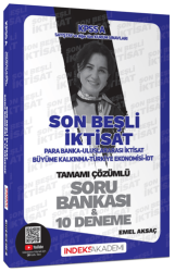İndeks Akademi Yayıncılık 2025 KPSS A Grubu İktisat Son Beşli Soru Bankası ve 10 Deneme Çözümlü - 1