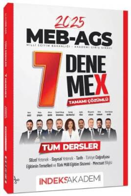 İndeks Akademi Yayıncılık İndeks Akademi 2025 MEB-AGS Tüm Dersler 7 DenemeX Çözümlü İndeks Akademi Yayıncılık - 1