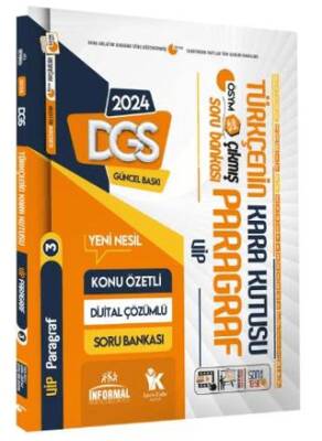 İnformal Yayınları 2024 DGS Türkçenin Kara Kutusu ÖSYM VİP Paragraf 3 Konu Özetli Çözümlü Çıkmış Soru Arşivi Bankası - 1