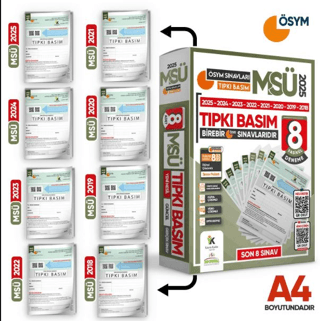 2026 MSÜ ÖSYM Çıkmış Soru Tıpkı Basım 8li Deneme Paketi Türkiye Geneli Video ve Dijital Çözümlü - 1