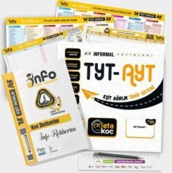 Metakoç Yayınları TYT-AYT Eşit Ağırlık Meta Koç Öğrenci-Öğretmen Destek Sistemi ÖDS Öğrenci Koçluğu Takip Seti - Metakoç Yayınları