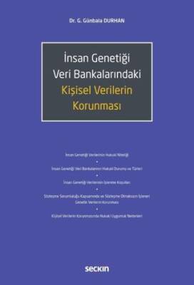 İnsan Genetiği Veri Bankalarındaki Kişisel Verilerin Korunması - 1