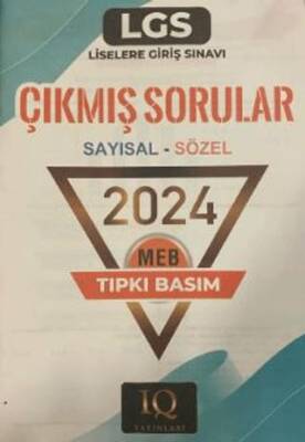IQ Yayınları LGS Çıkmış Sorular 2024 - 1