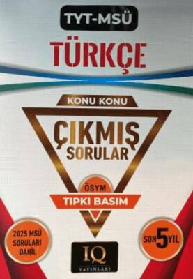 IQ Yayınları MSÜ Türkçe Konu Konu Çıkmış Sorular - 1