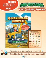 İş Makineleri Dünyası Boyama Kitabı - Mavi Boncuk Akademi
