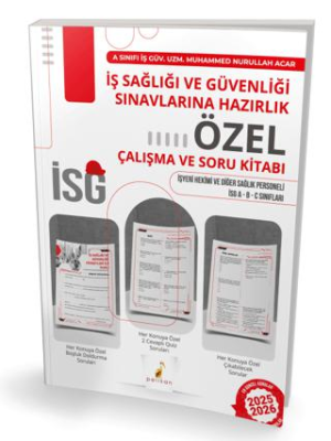 İş Sağlığı ve Güvenliği Sınavlarına Hazırlık İSG Özel Çalışma ve Soru Kitabı - 1
