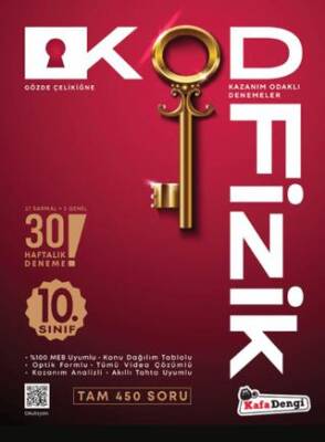 Kafa Dengi Yayınları 10. Sınıf Fizik KOD 30 Deneme - 1