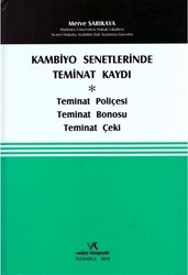 Kambiyo Senetlerinde Teminat Kaydı - Vedat Kitapçılık