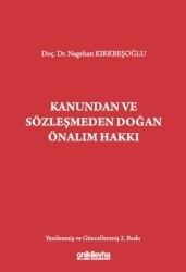 Kanundan ve Sözleşmeden Doğan Önalım Hakkı - On İki Levha Yayınları