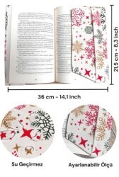 Kar Desenli Ayarlanabilir Kitap Kılıfı - Tsugame