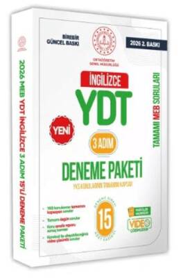 2026 3 Adım YKS-YDT İngilizce MEBİ Özgün Sorular 15li Deneme Kitapçığı Video Çözümlü - 1