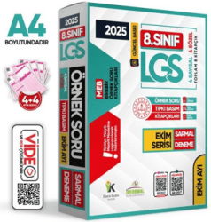 Karakutu Yayın 2025 8. Sınıf LGS Ekim Ayı MEB Örnek Soru Tıpkı Basım 4lü Sarmal Deneme Paketi Video-PDF Çözümlü - Karakutu Yayın