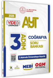 Karakutu Yayın 2025 AYT MEBİ-OGM 3 ADIM Coğrafya Soru Bankası Video Çözümlü - 1