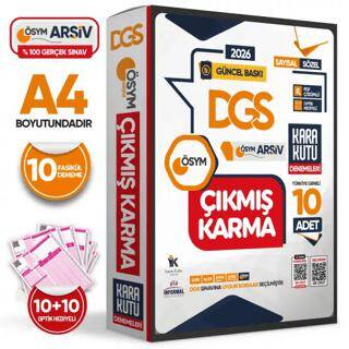 2026 DGS ÖSYM Çıkmış Soru Karma Kara Kutu Türkiye Geneli D.Çözümlü 10lu SAYISAL-SÖZEL Deneme PAKETİ - 1