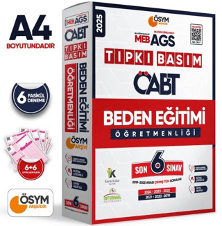 2025 MEB - AGS ÖABT Beden Eğitimi Öğretmenliği ÖSYM Tıpkı Basım 6lı Deneme Paketi Dijital Çözümlü - 1