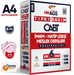 2025 MEB - AGS ÖABT İmam Hatip Meslek Dersleri Öğretmenliği ÖSYM Tıpkı Basım 6lı Deneme Paketi Çözümlü - Karakutu Yayın