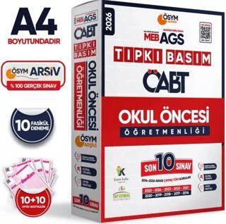 2026 MEB-AGS ÖABT Okul Öncesi Öğretmenliği ÖSYM Tıpkı Basım 10lu Deneme Paketi Türkiye Geneli - 1