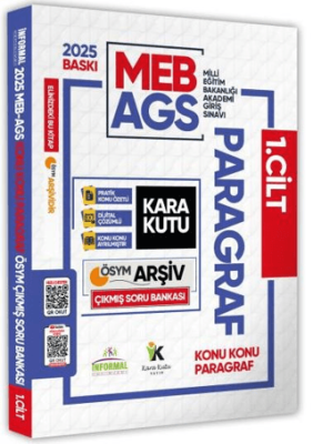 Karakutu Yayın 2025 MEB-AGS Türkçenin Kara Kutusu Paragraf 1 Konu Konu ÖSYM Çıkmış Soru Bankası Video-PDF Çözümlü - 1