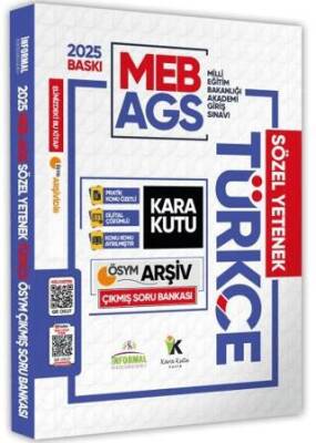 Karakutu Yayın 2025 MEB-AGS Türkçenin Kara Kutusu Tek Kitap ÖSYM Çıkmış Soru Bankası Konu Özetli Video-PDF Çözümlü - 1