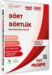 2026 YKS-TYT MEBİ-OGM Dört Dörtlük Felsefe Pekiştirme Testi Soru Bankası Video Çözümlü - Karakutu Yayın
