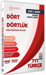 2026 YKS-TYT MEBİ-OGM Dört Dörtlük Türkçe Pekiştirme Testi Soru Bankası Video Çözümlü - Karakutu Yayın