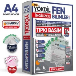 2026 YÖKDİL İngilizce FEN BİLİMLERİ ÖSYM Çıkmış Soru Tıpkı Basım Deneme Paketi 14lü Türkiye Geneli - 1