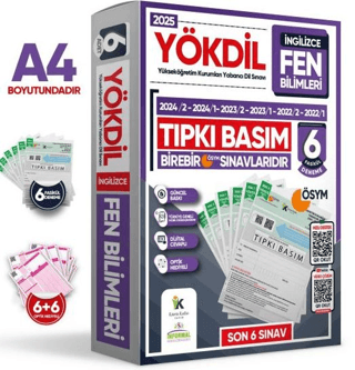 Karakutu Yayın 2025 YÖKDİL İngilizce Fen Bilimleri ÖSYM Çıkmış Soru Tıpkı Basım Deneme Paketi 6lı Türkiye Geneli - 1