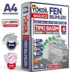 2026 YÖKDİL İngilizce FEN BİLİMLERİ ÖSYM Çıkmış Soru Tıpkı Basım Deneme Paketi 6lı Türkiye Geneli - 1
