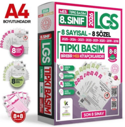 2026 8. Sınıf LGS Tıpkı Basım Çıkmış Soru 8+8 Deneme Paketi Sayısal+Sözel Türkiye Geneli Dijital Çözümlü - Karakutu Yayın