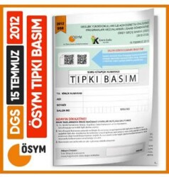 Karakutu Yayın DGS 2012 ÖSYM Tıpkı Basım Çıkmış Soru Deneme Kitapçığı Yeni Baskı Türkiye Geneli Dijital Çözümlü - 1